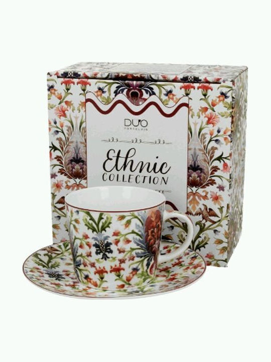 Cup 250ml Saucer Box Duo Ethnic Collection Marbella