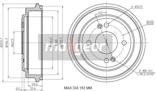 Tobă De Frână Hyundai Partea Din Spate Obțineți 37-155230004