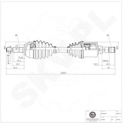 SKV Ημιαξόνιο για Ford Tourneo Connect / Transit Connect