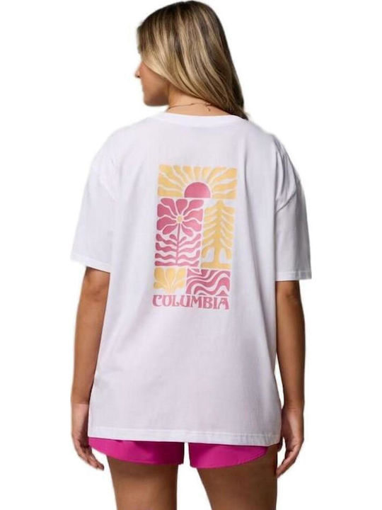 Bend Graphic Women's Oversized T-shirt White