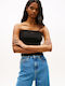 Women's Cotton Black Crop Top