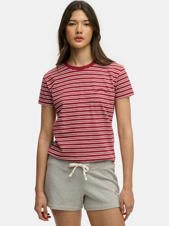 Superdry Essential Logo Damen T-Shirt Gestreift...