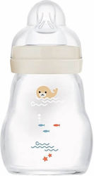 Mam Feel Good Glasflasche mit Silikon Sauger für 0+ Monate Meer 170ml