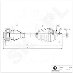 Половин Ос Audi A3 Q2 Cupra Formentor Seat Leon Skoda Karoq Vw Golf Passat Предна Дясна 1k0407272en