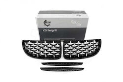 Mască Radiator BMW Serie 3 E90 Set Stânga Sau Dreapta Diamant Neagră Lucioasă Argintie 51712151895
