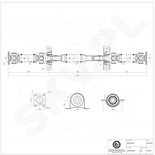 Άξονας Μετάδοσης Κίνησης Mercedes Vito Viano A6394104606