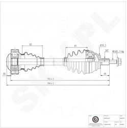 Ημιαξόνιο Audi A3 Q3 Seat Alhambra Altea Leon Toledo Skoda Octavia Ii Vw Caddy Εμπρός Δεξιά 1k0407272kf Ημιαξόνιο Audi A3 Q3 Seat Alhambra Altea Leon Toledo Skoda Octavia Ii Vw Caddy Εμπρός Δεξιά 1k0407272kf