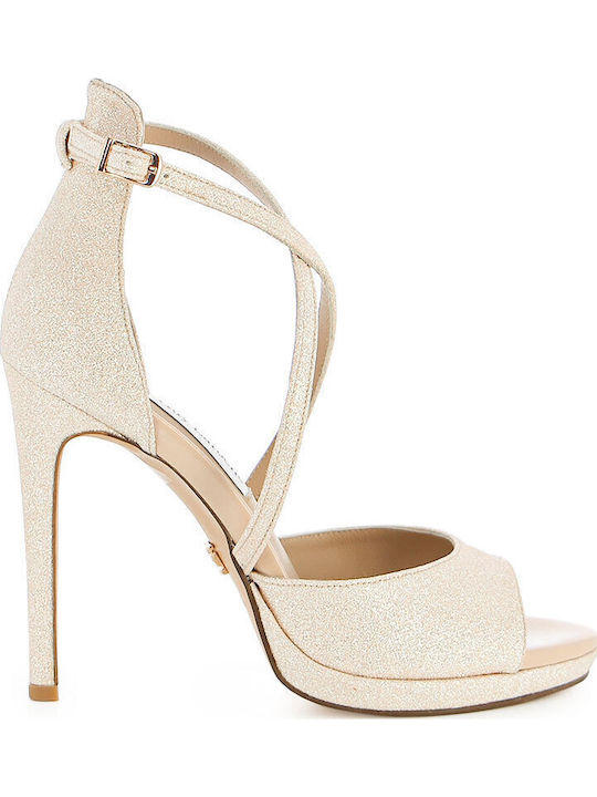 Guy Laroche Damen Sandalen Rosa Leder