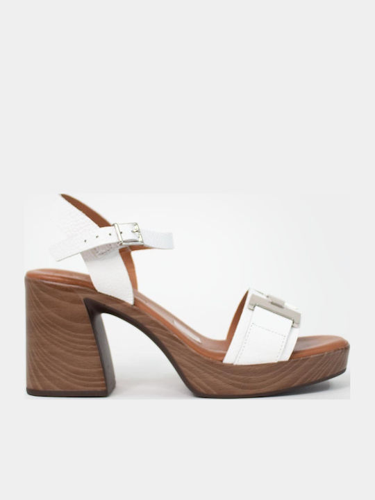 Oh My Sandals Δερμάτινα Πέδιλα Ανατομικά Λευκά