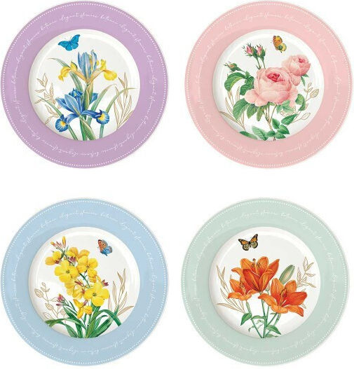 Set 4 Pieces Dessert Plates Porcelain 19cm Royal Blossom Easy Life Set 4 Pieces Dessert Plates Porcelain 19cm Royal Blossom Easy Life