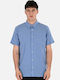 Short Sleeve Linen Shirt Light Blue