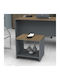 Rectangular Side Coffee Table Venturo Wooden Anthracite - Walnut W60xL60xH45cm
