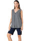 Relax Lingerie Summer Women's Pyjama Set Navy Blue