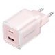 Vention Vention GaN Wireless Charger with USB-A and USB-C Output Ports 30W Power Delivery Pink