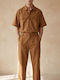 Trousers Set in Relaxed Fit Tabac Brown