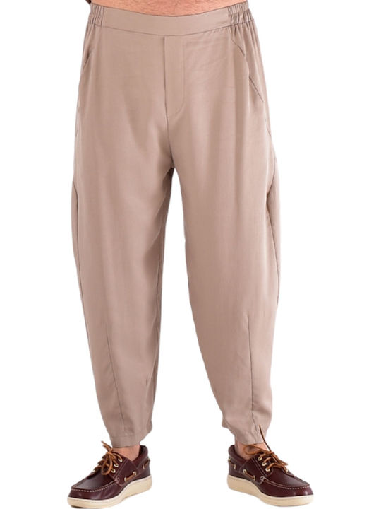 Παντελόνι σε Loose Εφαρμογή Beige