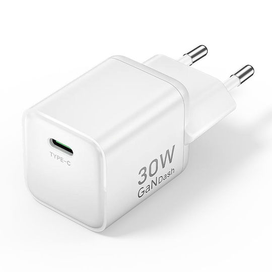 Vention Φορτιστής Χωρίς Καλώδιο GaN με Θύρα USB-C 30W Power Delivery Λευκός (FCIW0-EU)