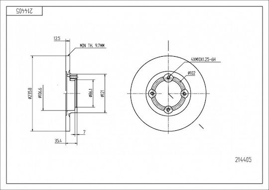Диск Спирачки Преден Matiz 0.8i 98 96254392