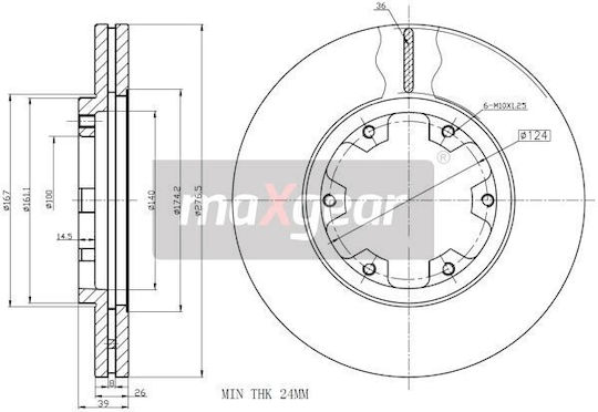 Nissan Bremsscheibe Vorderseite Terrano 96 Maverick 9505514