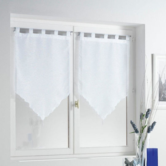 Douceur d'Intérieur Σετ Lisea με Τρουκς Παραθύρου Λευκές 60x120εκ.