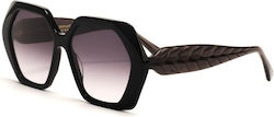 Zeus & Dione Thassos Unisex Sunglasses with Black Horn-Rimmed Frame THASSOS C1 Zeus & Dione Thassos Unisex Sunglasses with Black Horn-Rimmed Frame THASSOS C1