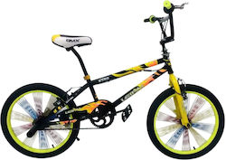 BMX 20 Zoll Kinderfahrrad Gelbes