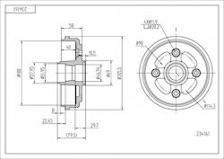 Τύμπανο Φρένου Πίσω Matiz 0.8 98 1.0 03-/180 96316636 Τύμπανο Φρένου Πίσω Matiz 0.8 98 1.0 03-/180 96316636