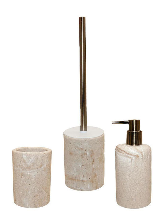 Andrea House Plastic Bathroom Toilet Brush Beige