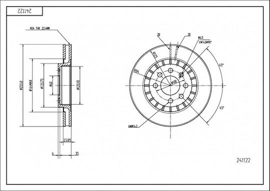 Front Brake Disc Kadett E Vectra Probably Set 569001