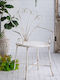 Scaun De Exterior Metalic Alb 62x56x97cm