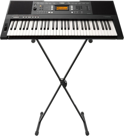 Yamaha Armoniu PSR-A350 cu 61 Clape Dinamice cu Suport Negru Pachet Standard II