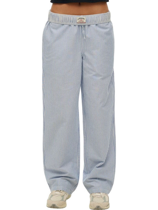 Superdry Ovin Women's Fabric Striped Gray Trous...