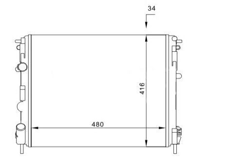 Radiator Kangoo 1.9 Dti 00 21400-00qax