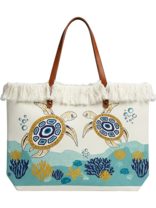 Bag to Bag Fabric Beach Bag with Toiletry Bag Blue