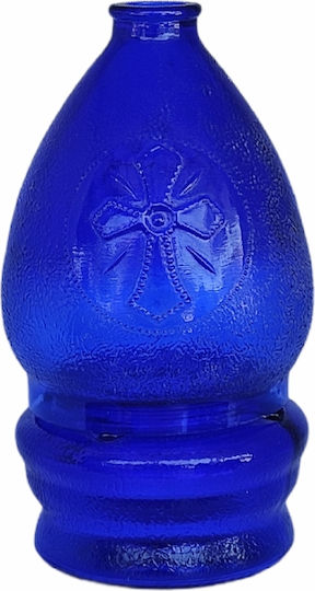 Vigil Oil Lamp Glass Oil Blue Color 20x10.5 Cm