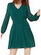 Mini Abendkleid mit Masche Grün
