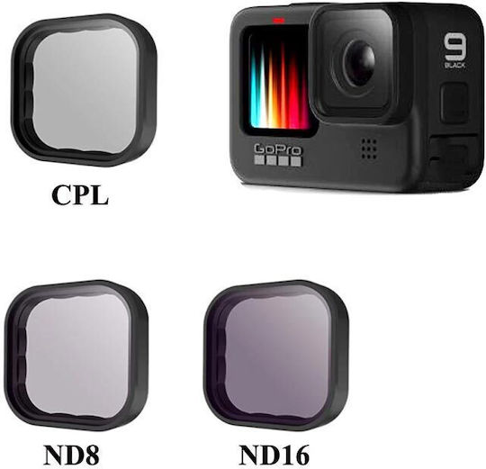 Kit Filtre Cpl Nd8 Nd16 GoPro Hero 9 10 11 12 13 Black
