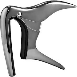 Ortega Ocapocv-bcr Capo Black Chrome Curved Aluminum Silicone