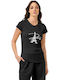 Damen Bluse Baumwolle Schwarze