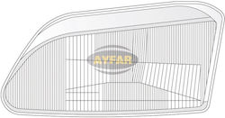 Headlight Glass Left Renault Megane Scenic 1996-2000 Headlight Glass Left Renault Megane Scenic 1996-2000