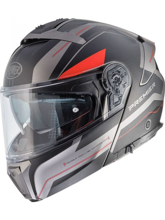 Premier Legacy GT AS17BM Motorradhelm Flip-Up E...
