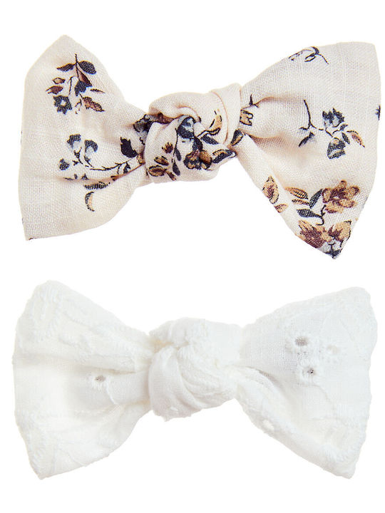 Alouette Set Kids Hair Clips with Multicolour Bow 2 Pieces