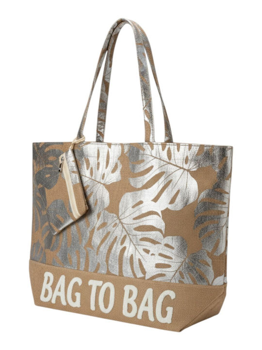 Bag to Bag Υφασμάτινη Τσάντα Θαλάσσης με Πορτοφ...