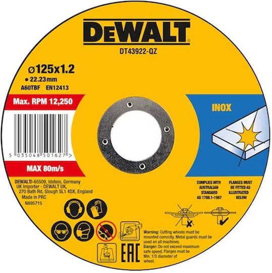 DEWALT Metall-Schleifscheibe 125mm 10 Stück