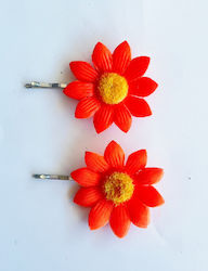 Foxy Haarspangen Set Margareta Orange