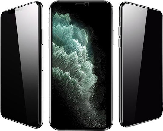0.3mm Поверителност Матов Закалено Стъкло За Цялото Лице Черен (iPhone 12 Pro Max)