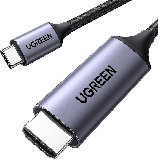 Ugreen Braided Cable HDMI male - USB-C male 2m Μαύρο