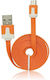 Forcell Flaches USB 2.0 zu micro USB Kabel Orange 1 Stück