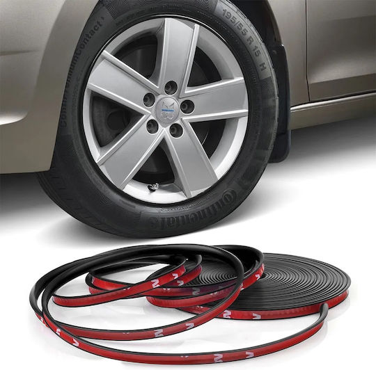 Protective Decorative Rim Rings Adhesive Made Flexible Plastic Black