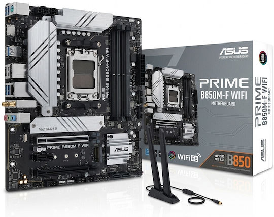 Asus Prime B850M-F Wi-Fi Motherboard Micro ATX with AMD AM5 Socket 90MB1N80-M0EAY0